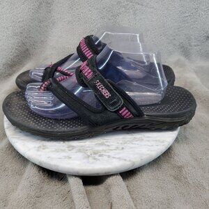 Skechers Shoes Womens Size 11 Black Reggae Zig Swag Slip On Sandals